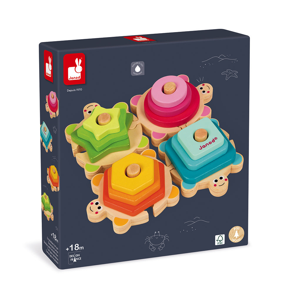Janod I Wood Stackable Turtles