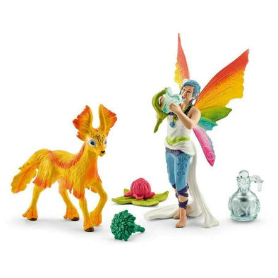 Schleich Dunya Rainbow Elf With Foal.