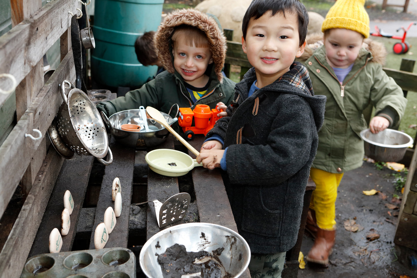 Yellow Door Mud Kitchen Process Stones