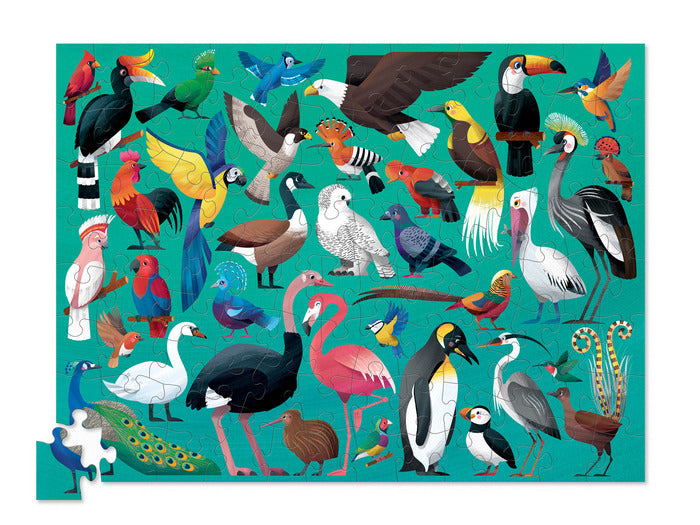 Crocodile Creek Thirty-Six Birds of the World 100 piece Jigsaw Puzzle