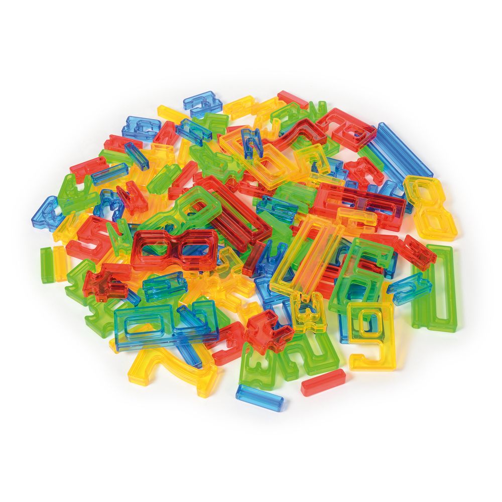 Number Building Blocks Translucent Set Of 140