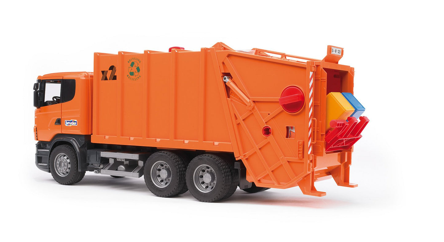 Bruder Scania R-Series Garbage Truck - Orange