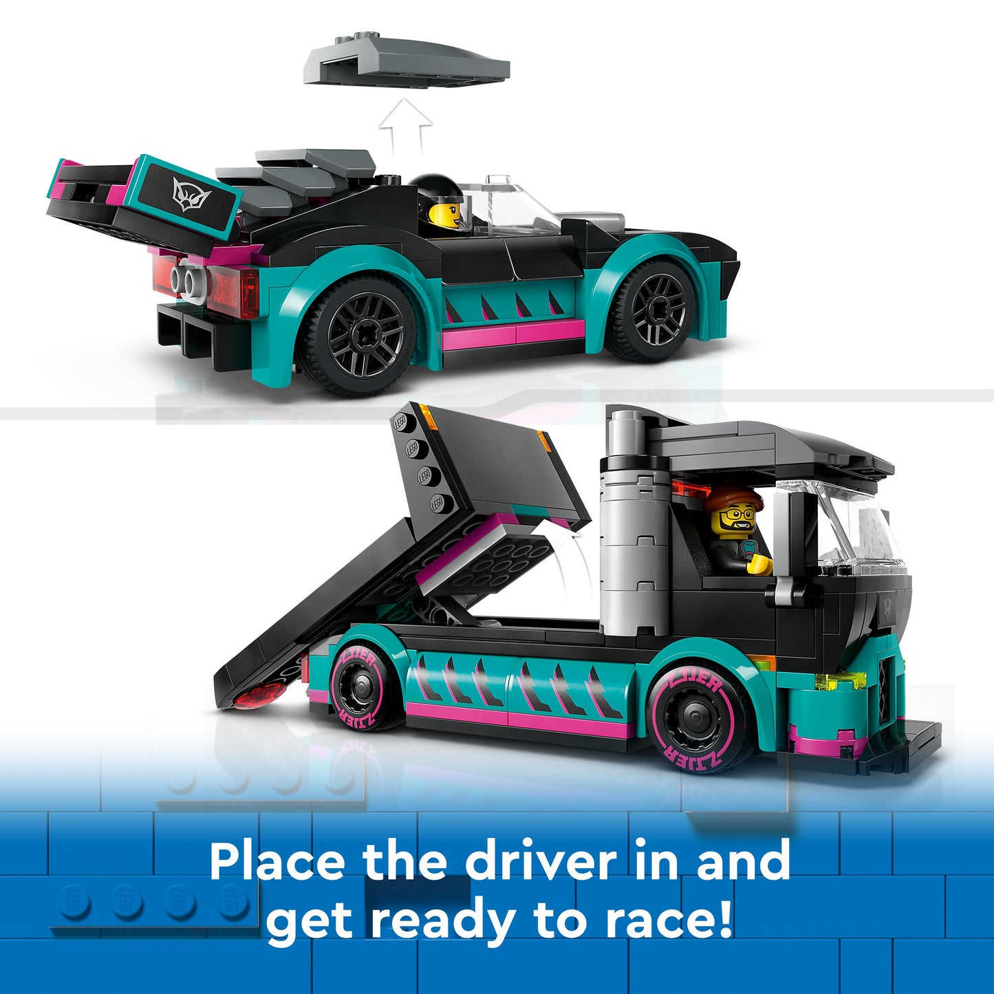 Lego City 60406 Race Car and Car Carrier Truck