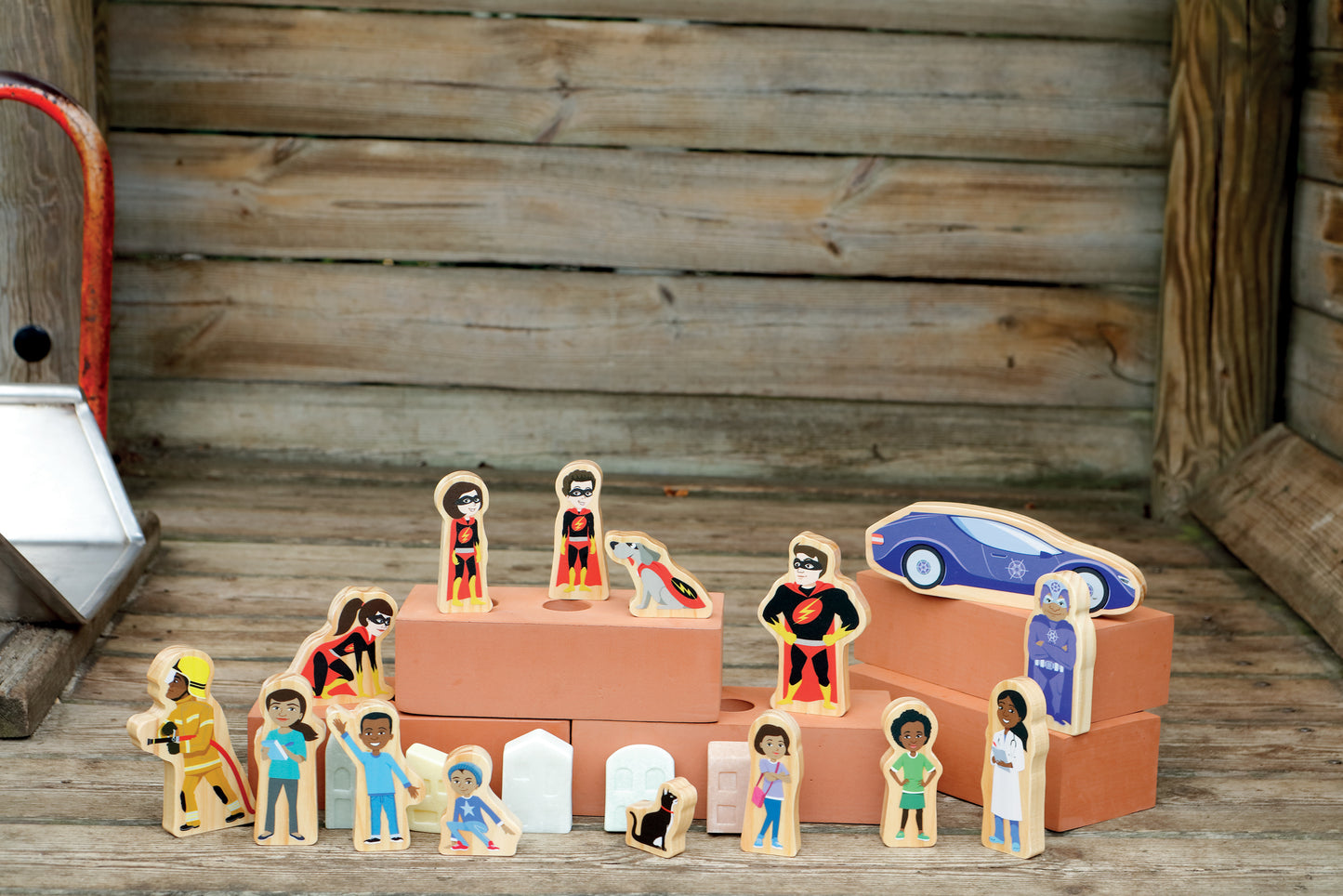 Yellow Door Superhero Wooden Characters