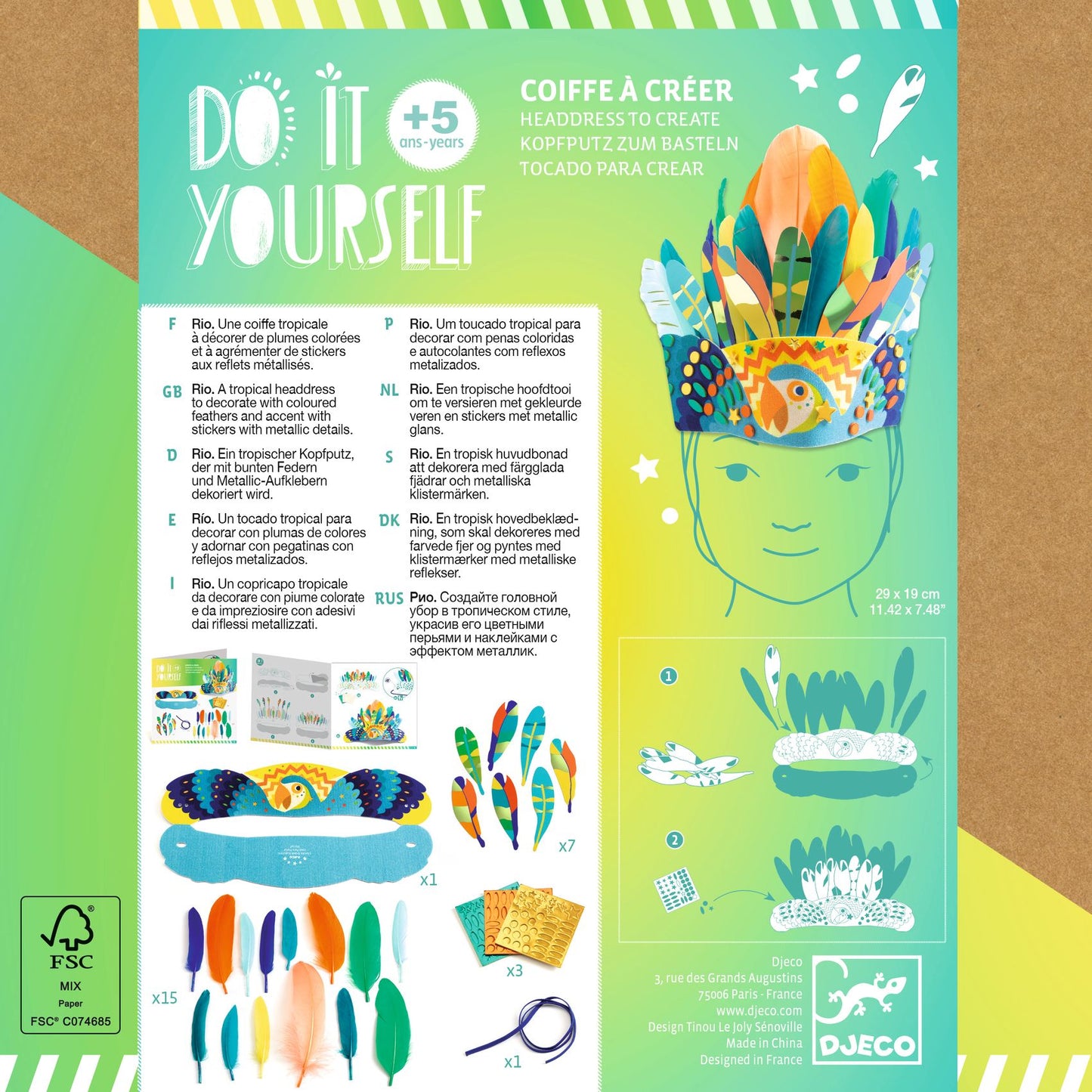 Djeco DIY Headress To Decorate Rio