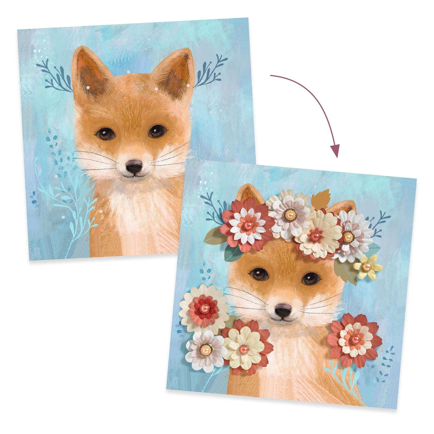 Djeco Floral Wreaths Paper Creations