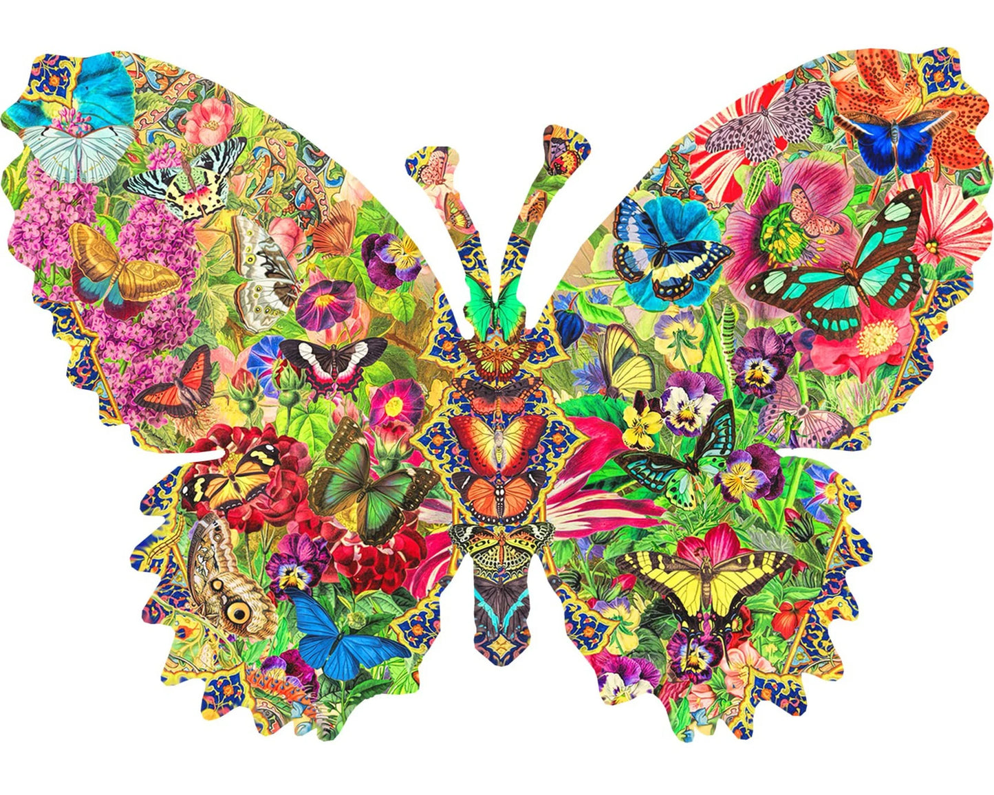 Wentworth Wooden Puzzles Butterfly Kaleidoscope - maxi shaped puzzle 210 Pieces