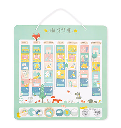 Janod My Magnetic Weekly Planner - French Version
