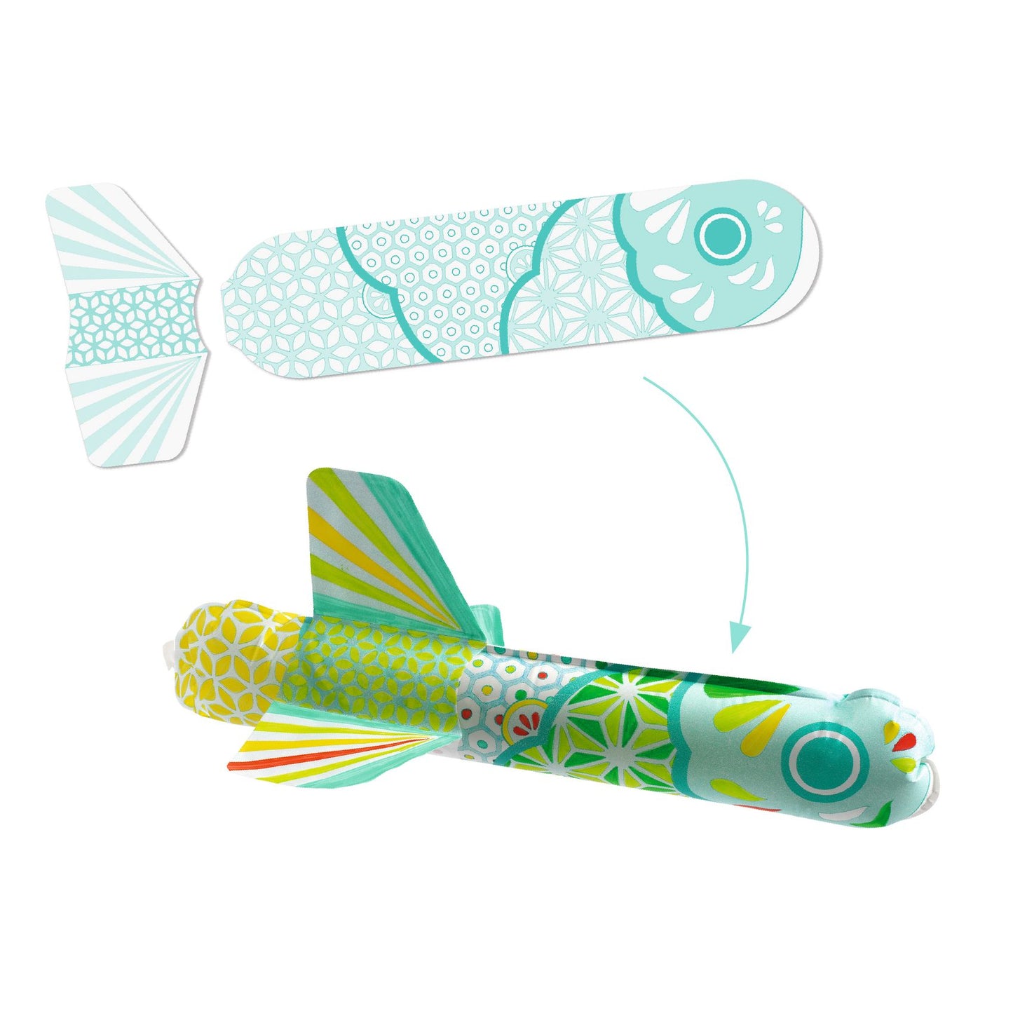 Djeco DIY Flying Fish to Colour In Koinobori