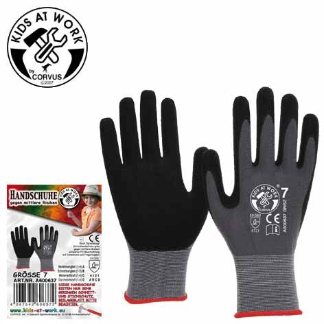 Kids At Work Knitted Working Gloves Size M