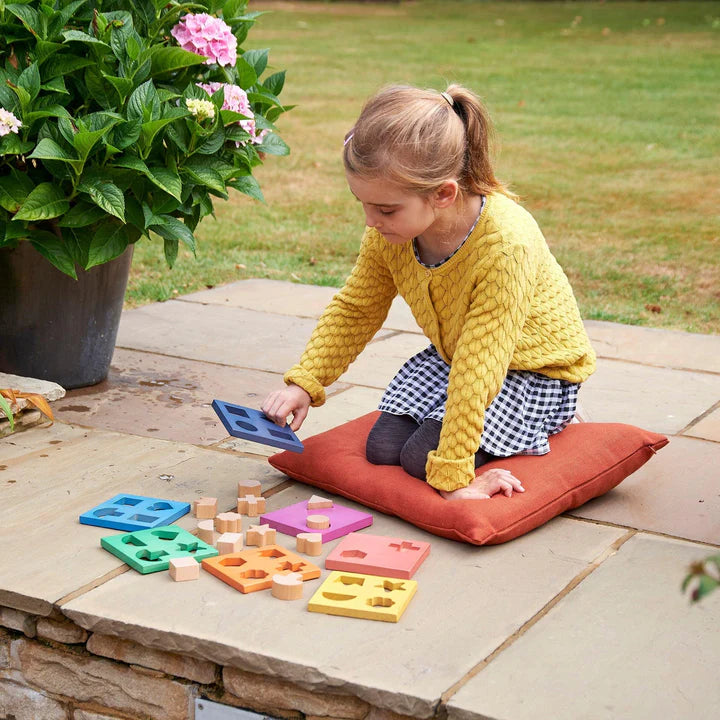 TickiT Rainbow Wooden Shape Stacker