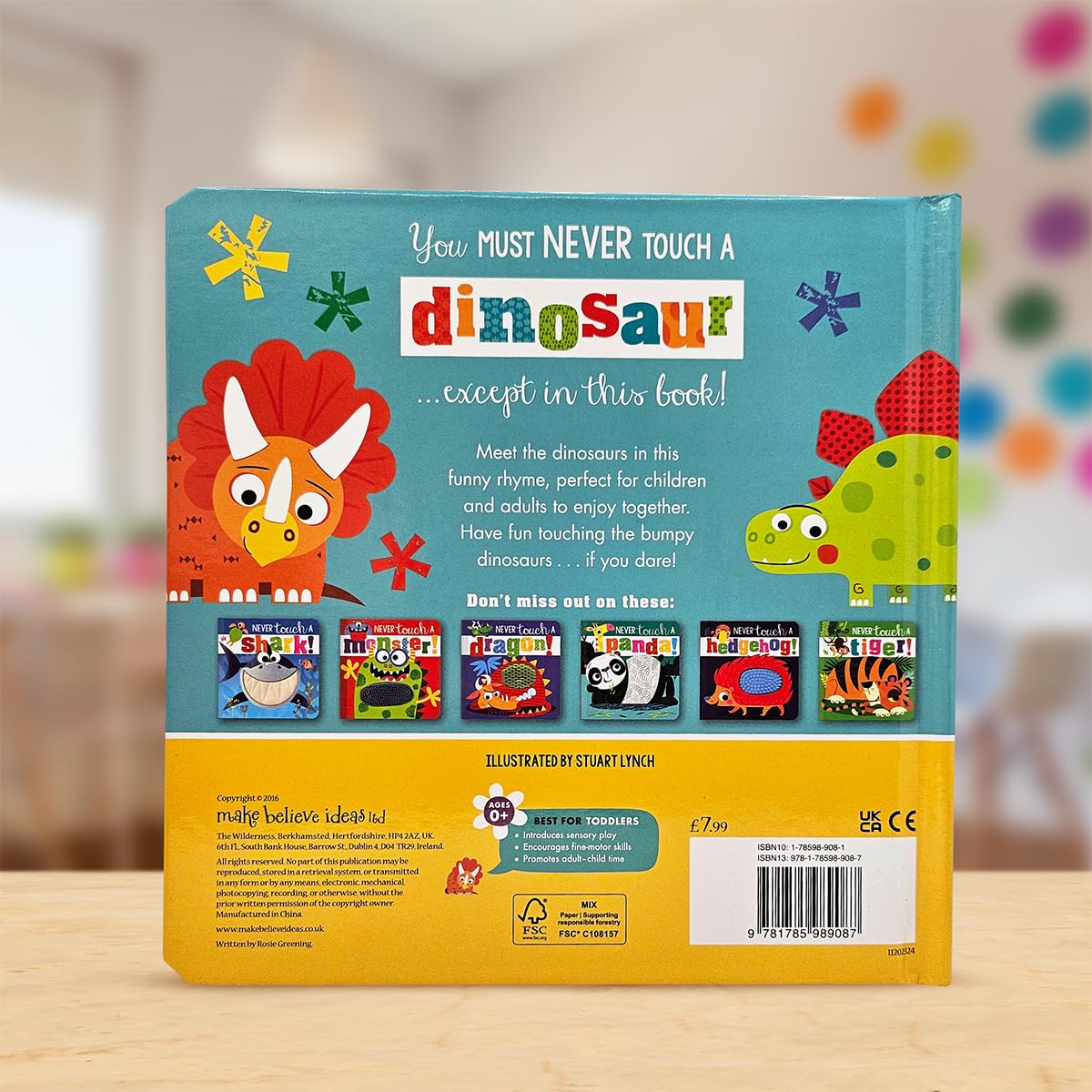 Never Touch a Dinosaur Book