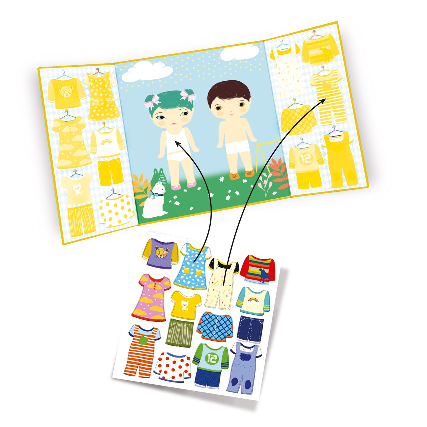 Djeco Clothes Thick Stickers