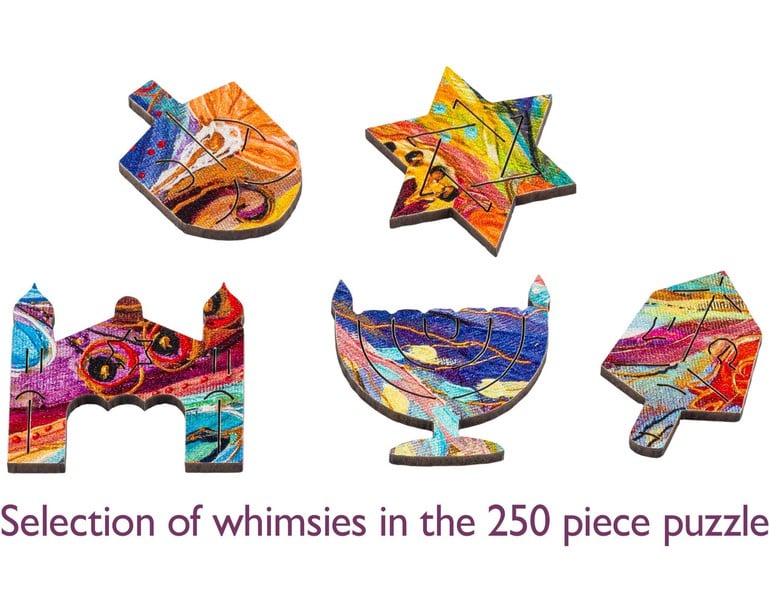 Wentworth Wooden Puzzles Hanukkah in the Magic Garden - Maxi