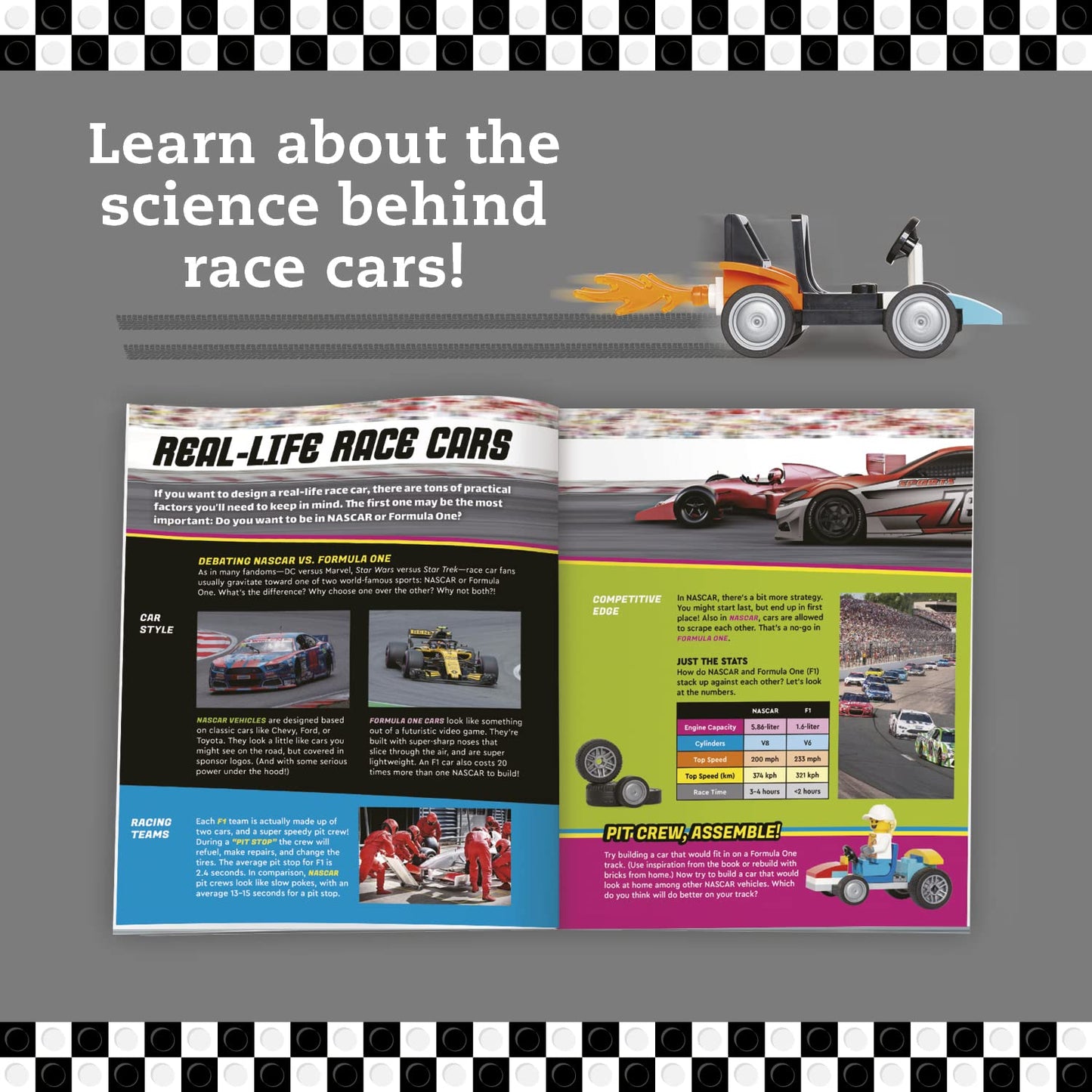 Klutz Lego Race Cars Paperback Book