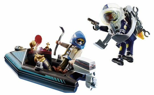 Playmobil 70782 City Action Police Jet Pack with Boat