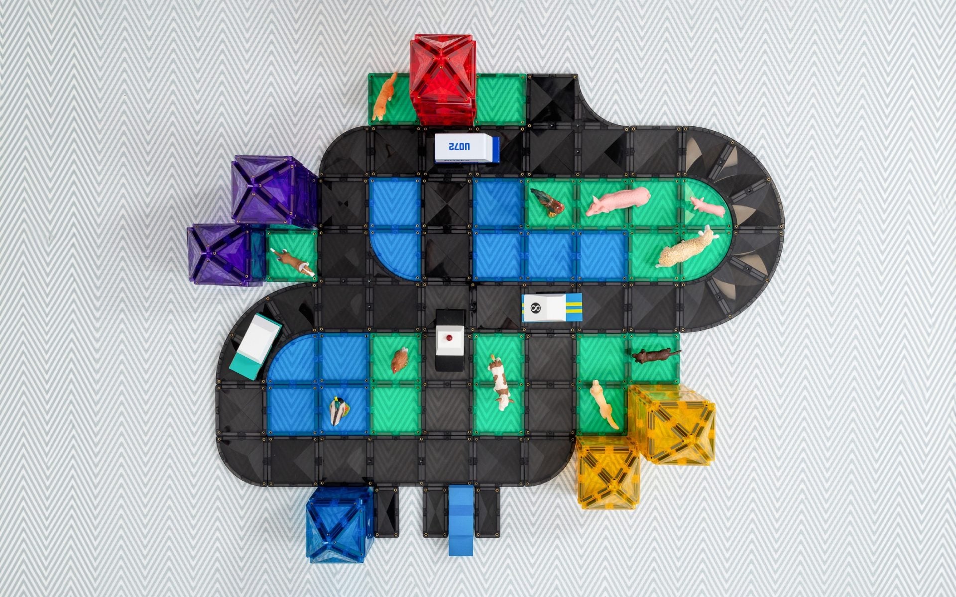 Connetix Tiles Creative Roads Pack 48 Pieces