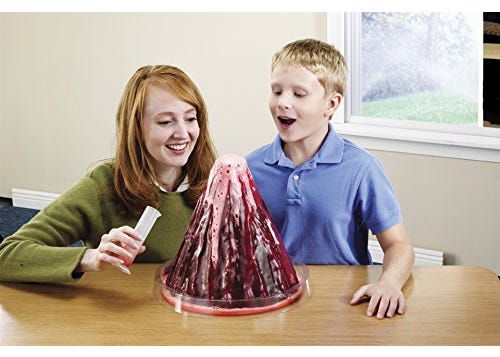 Learning Resources Erupting Cross-Section Volcano Model