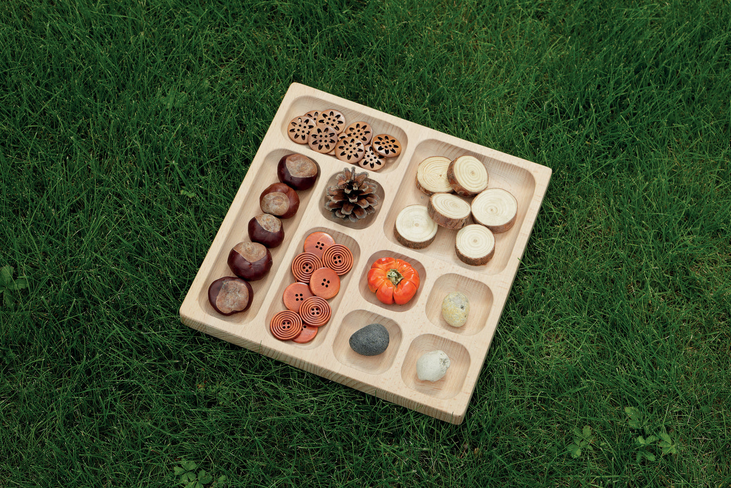 Yellow Door Natural Tinker Tray (9 section)