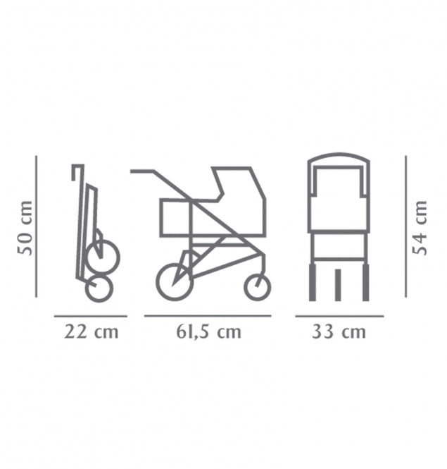 Gotz 3-Wheel Doll Buggy Happy Flower