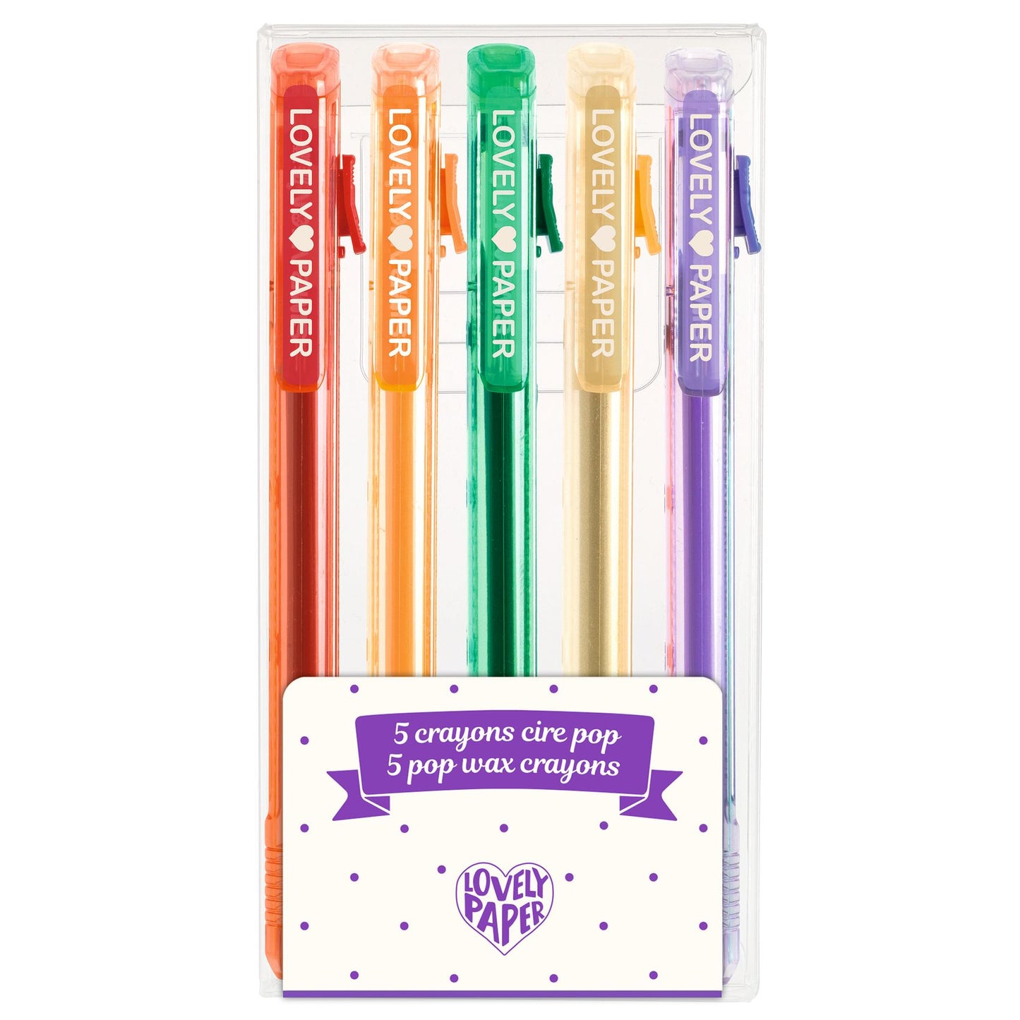 Djeco 5 Pop Wax Crayons