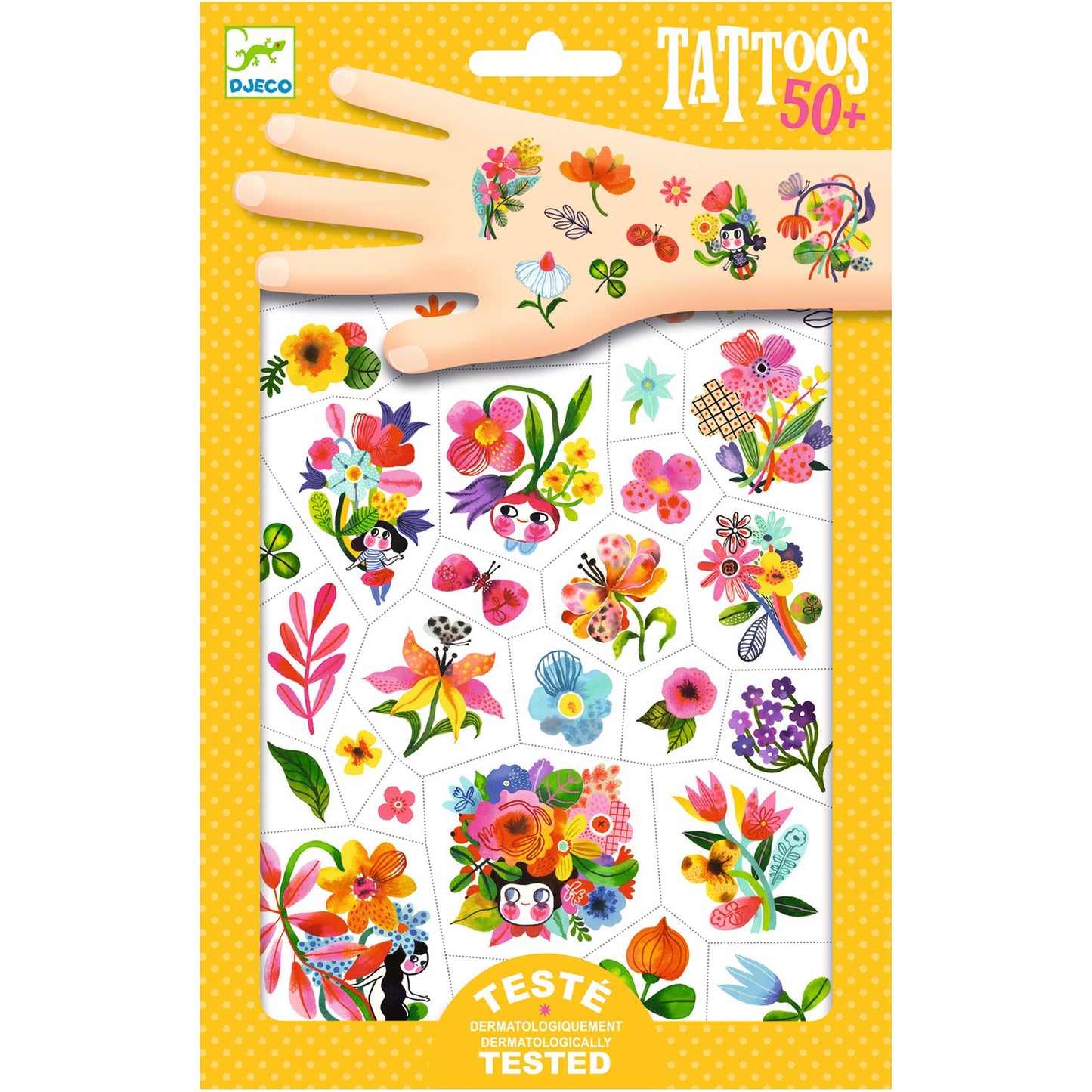 Djeco Aqua Flor Temporary Tattoos