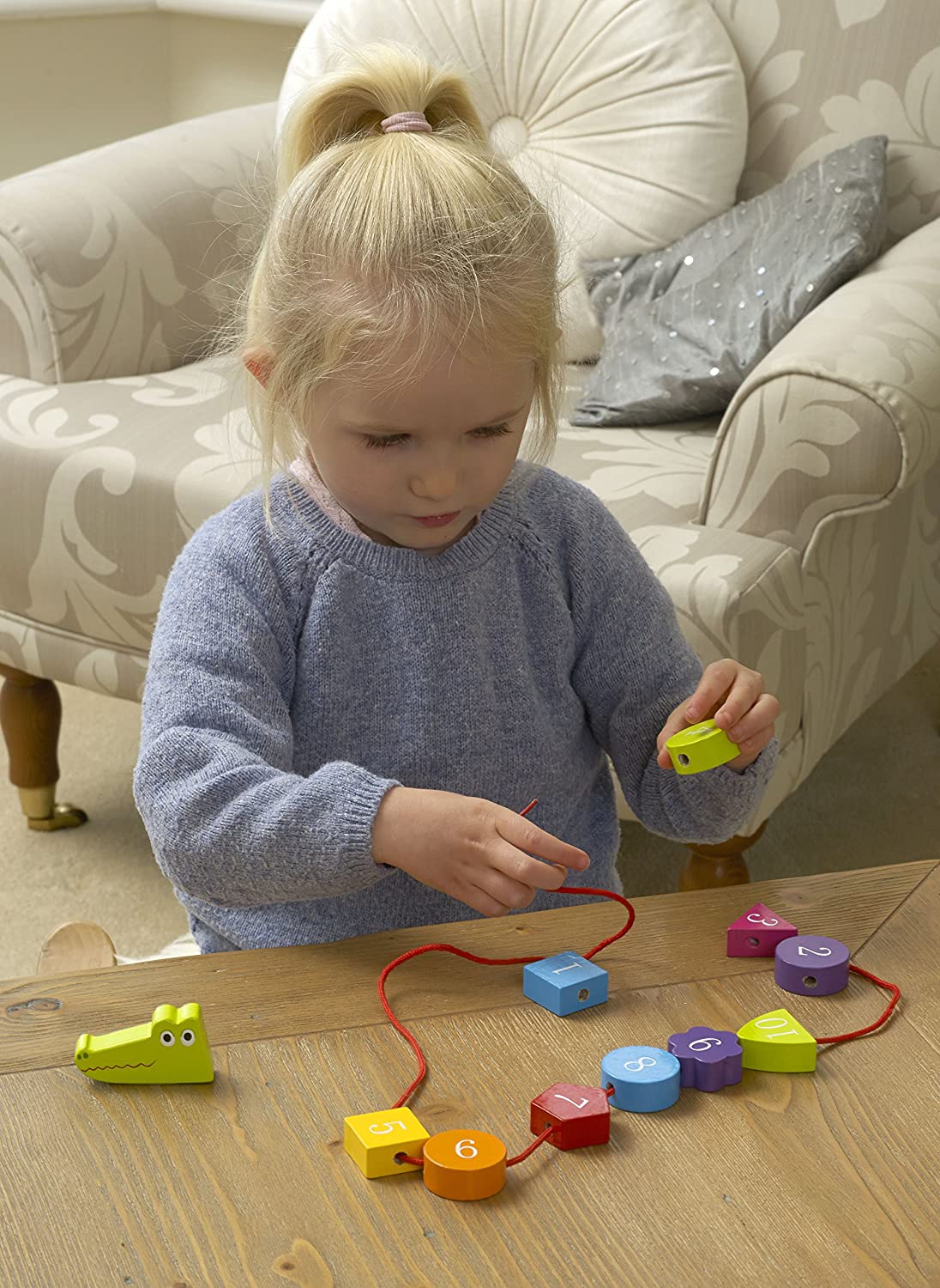 Orange Tree Toys Crocodile Threading Toy