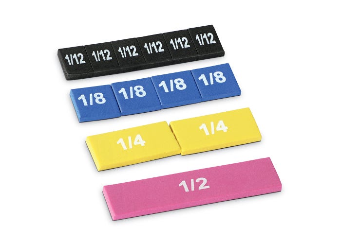 Learning Resources Rainbow Fraction® Soft Foam Magnetic Tiles