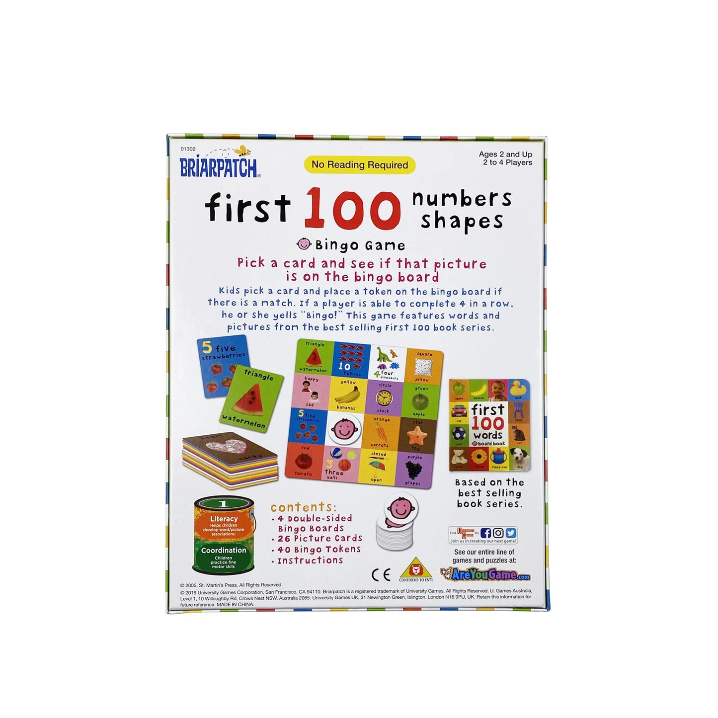 University Games First 100 Numbers & Shapes Bingo