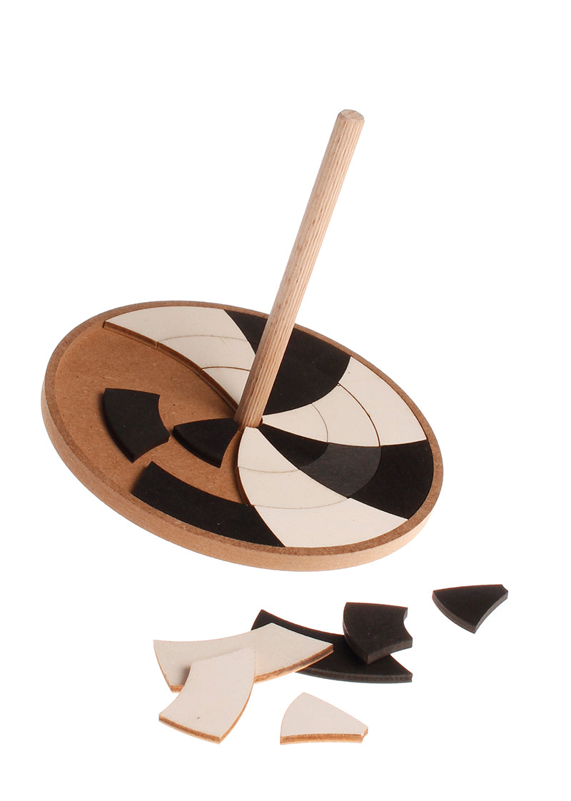 Grimms Hand Spinning Top Monochrome
