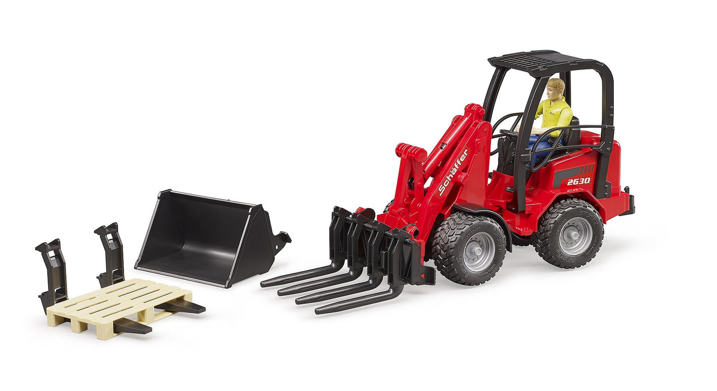 Bruder Compact Loader 2034 With Figure And Accessories