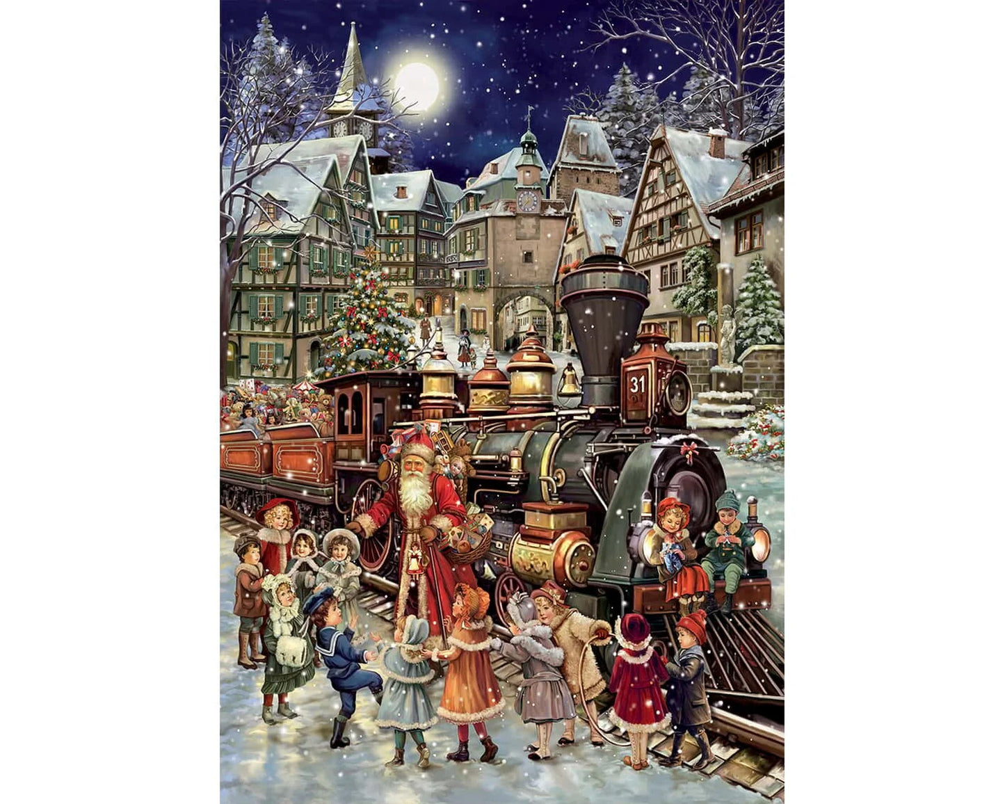 Wentworth Wooden Puzzles Saint Nicholas Train - Maxi 250 Pieces