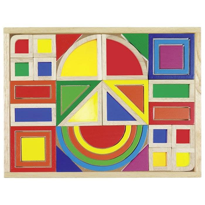 Goki Rainbow Building Blocks With Windows