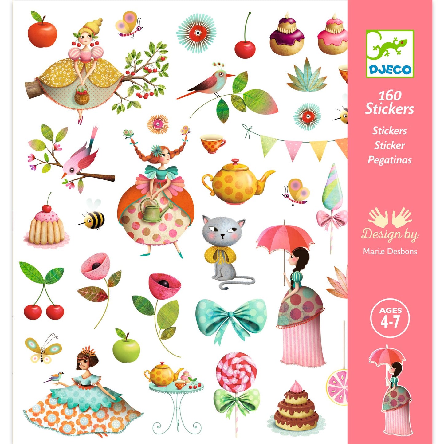 Djeco Princess Tea Party Stickers (F)