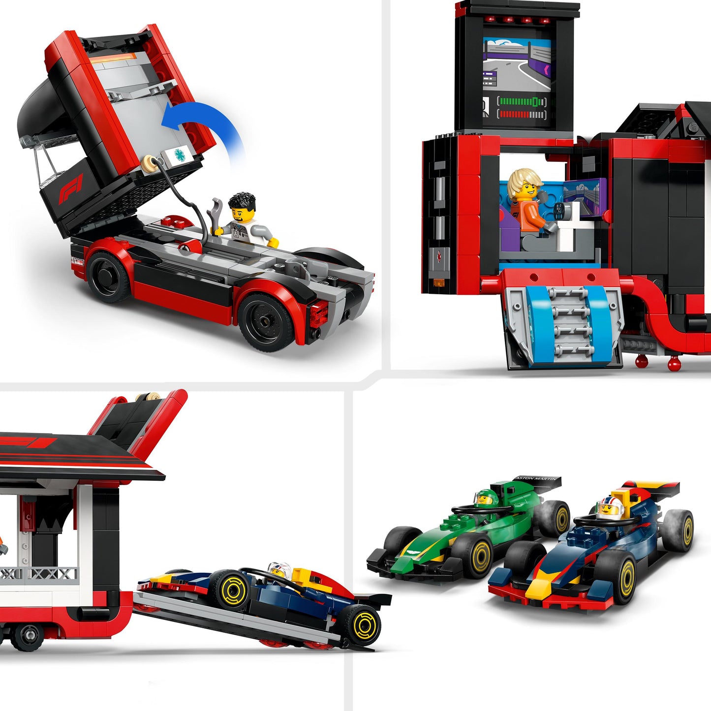 Lego City Formula 1 60445 F1® Truck with RB20 & AMR24 F1® Cars
