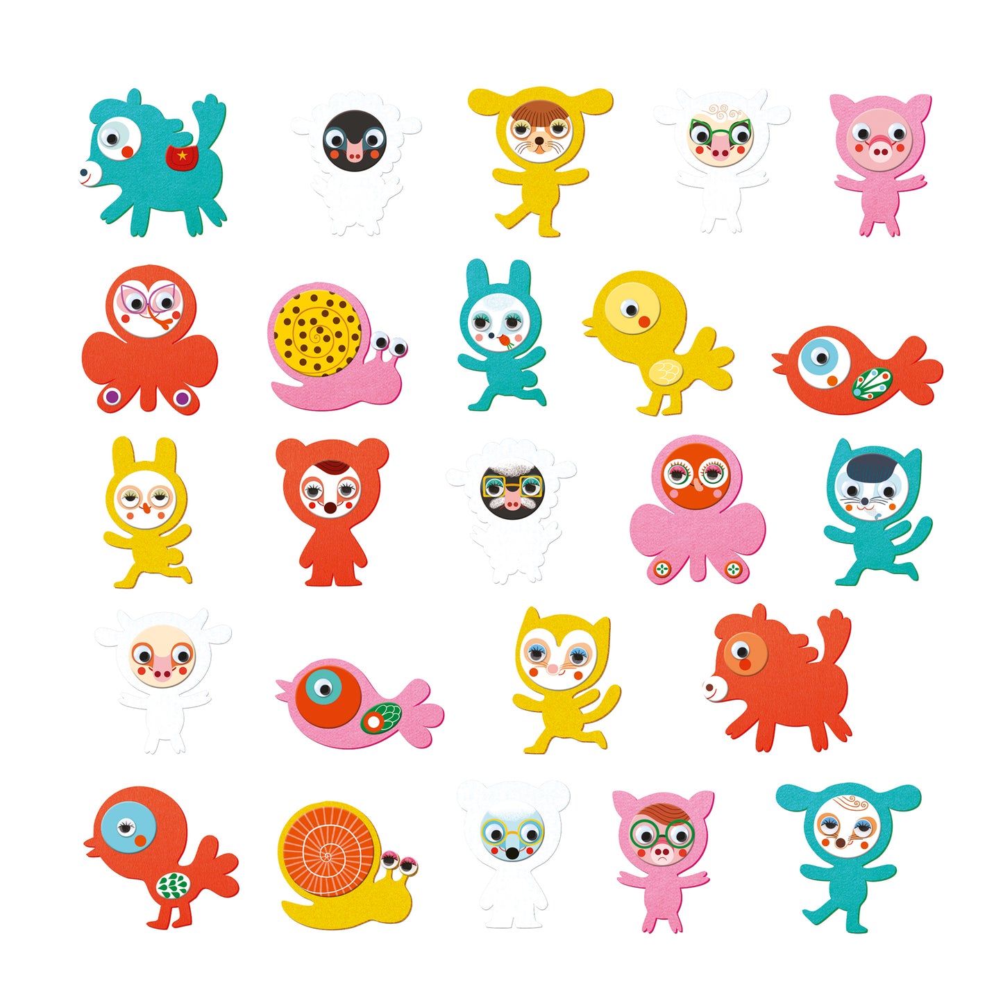 Djeco I love Animals Create With Stickers