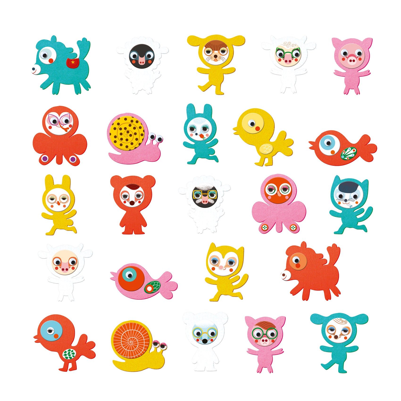 Djeco I love Animals Create With Stickers