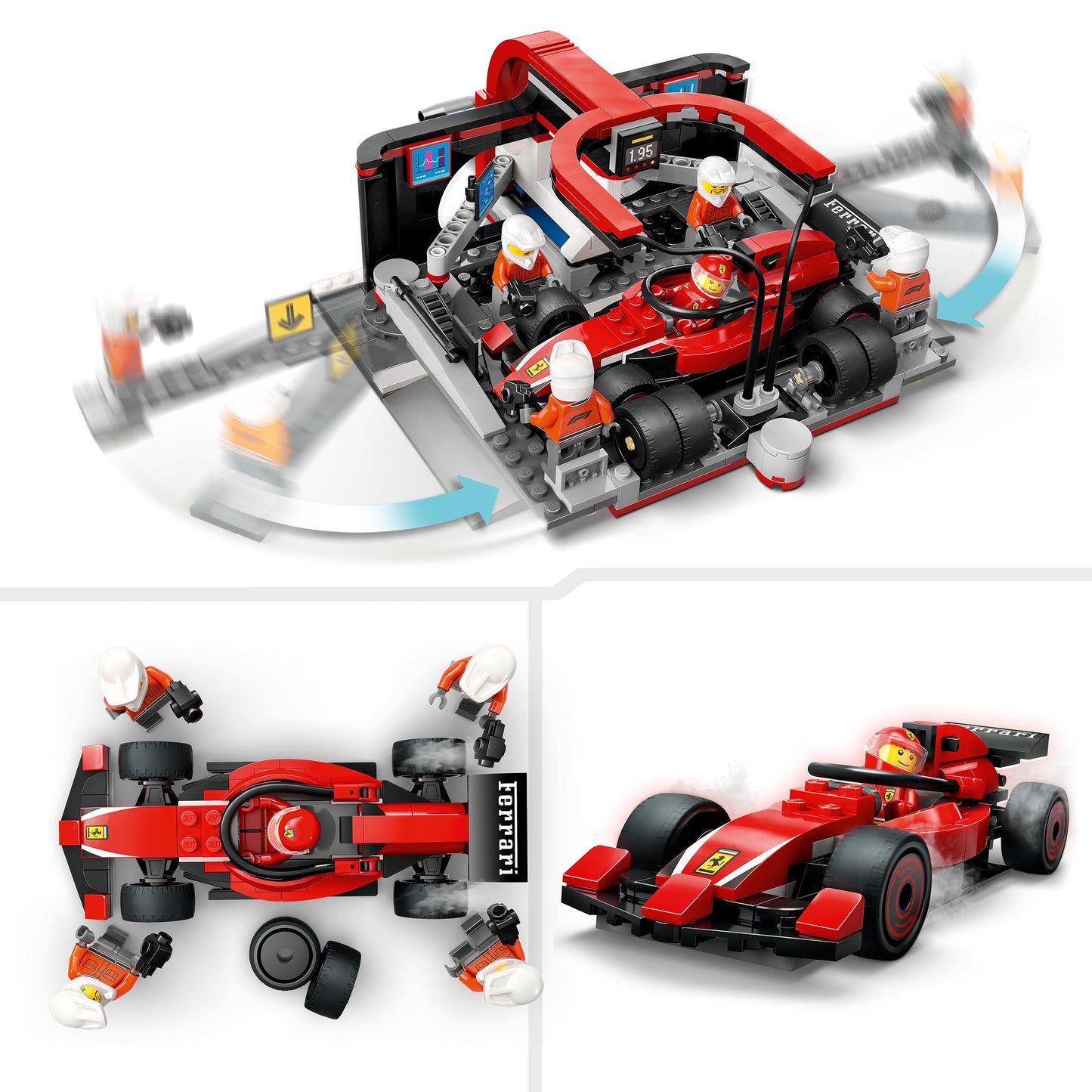 Lego City Formula 1 60443 F1® Pit Stop & Pit Crew with Ferrari Car