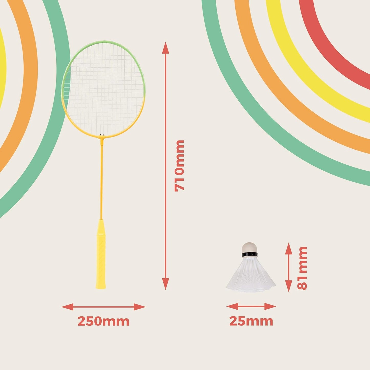 Mookie Activo 2 Player Badminton Set In Mesh Zipper Bag