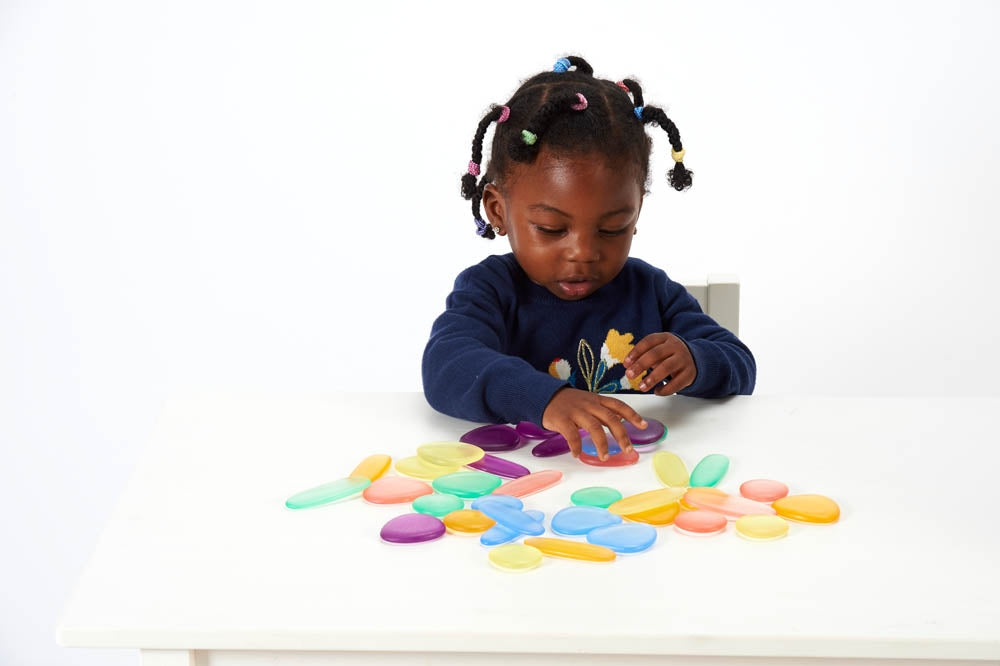 Edx Education Junior Rainbow Pebbles Clear