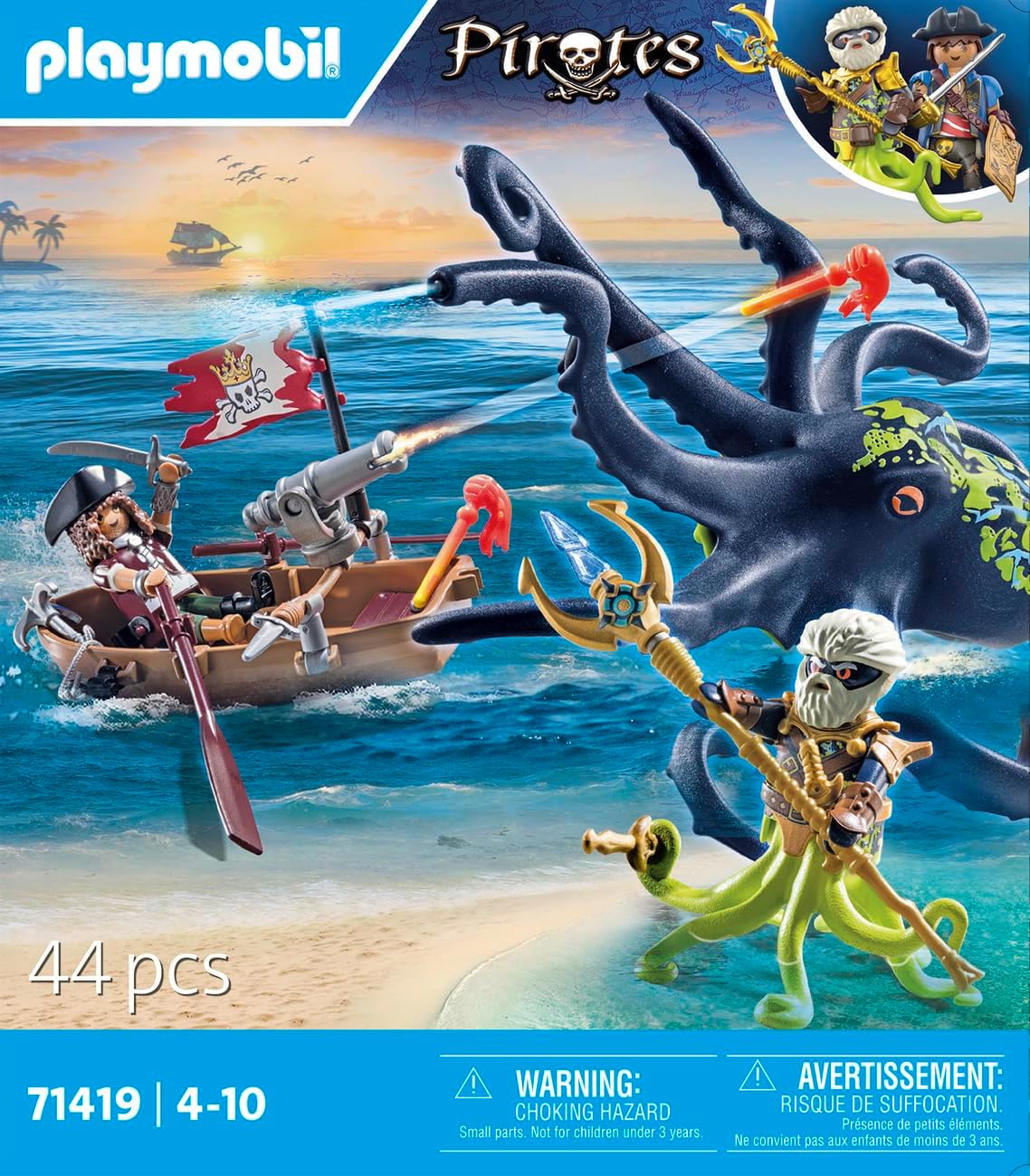 Playmobil 71419 Pirates: Pirate vs. Deeper – Battle with the Giant Octopus