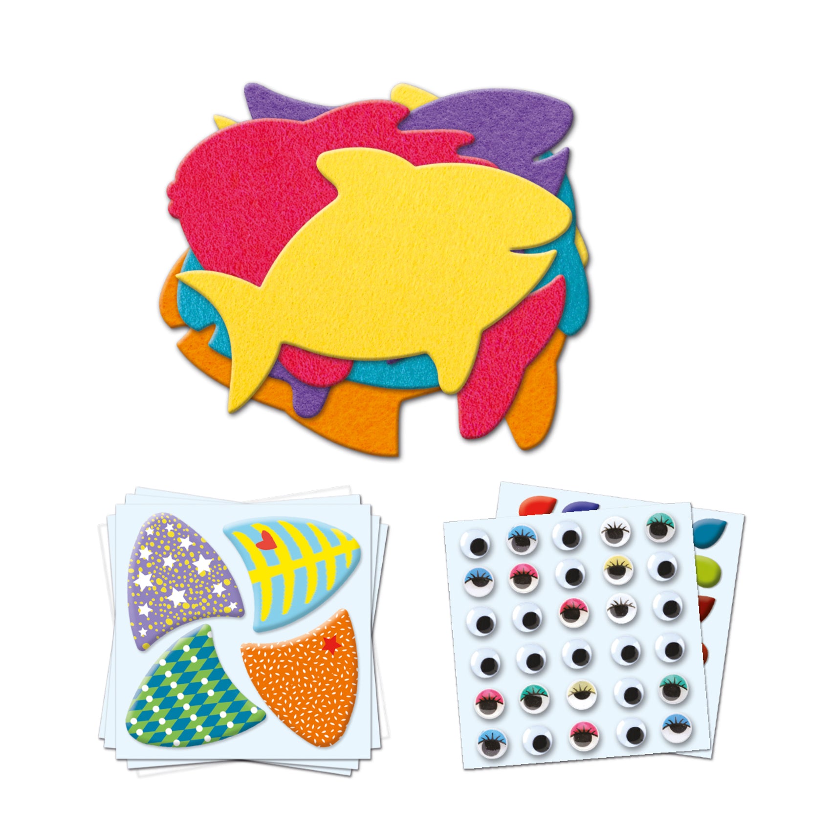 Djeco I Love Fish Create With Stickers