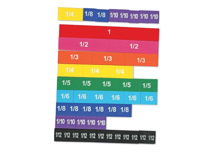 Learning Resources Rainbow Fraction® Soft Foam Magnetic Tiles
