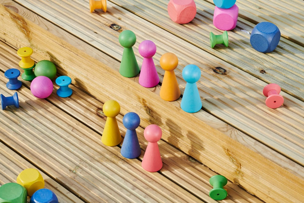 TickiT Rainbow Wooden Figures