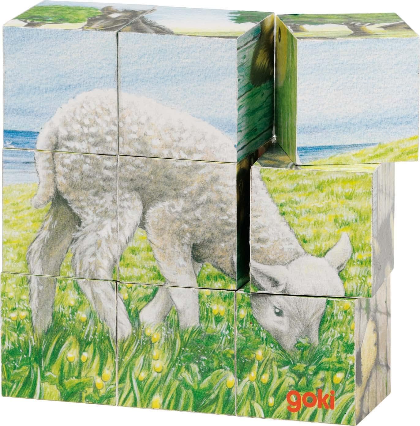 Goki Farm Cube Puzzle