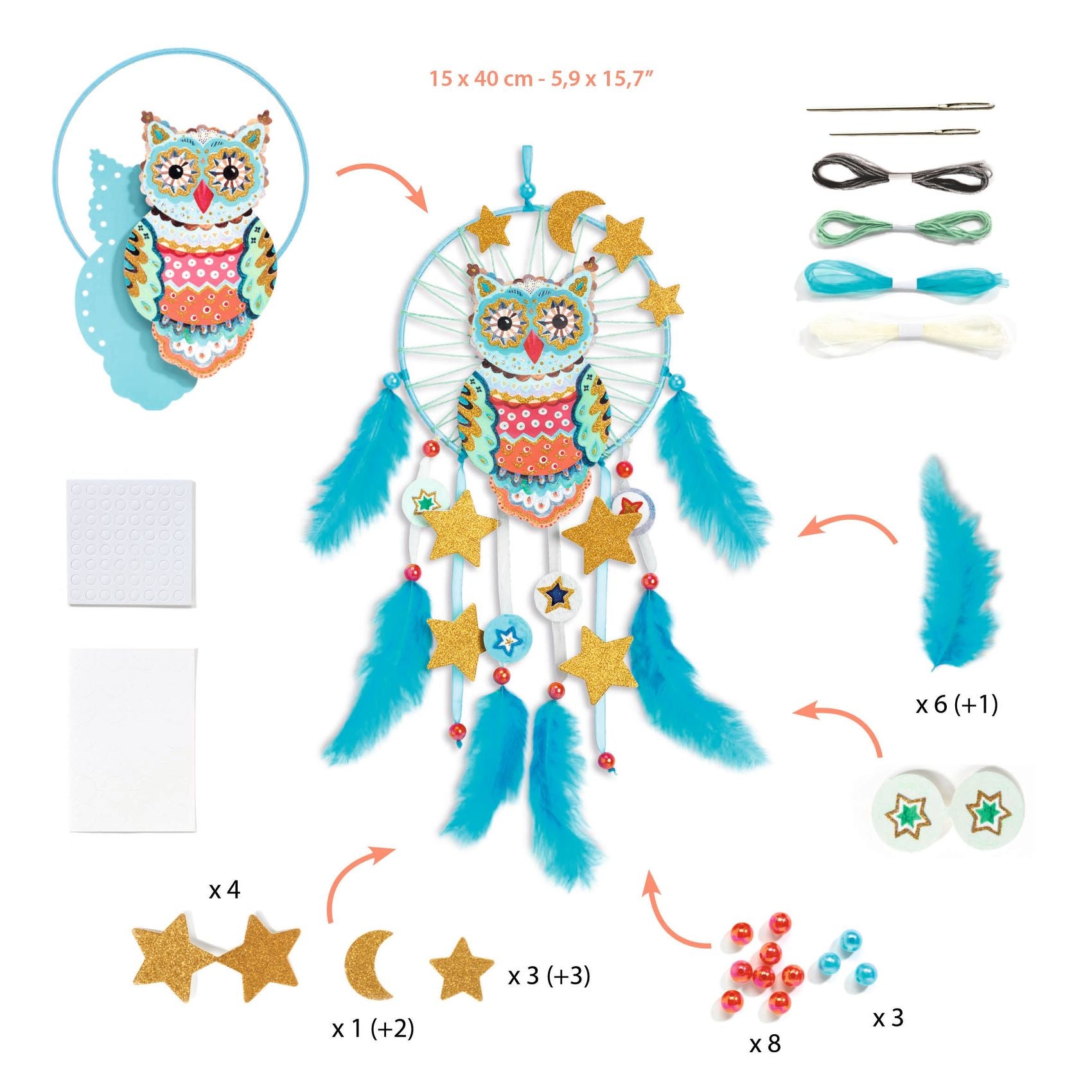 Djeco DIY Dreamcatcher To Create Golden Owl
