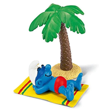 Schleich Smurf at Beach