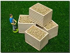 Kids Globe 6 Pack Wooden Potato Box