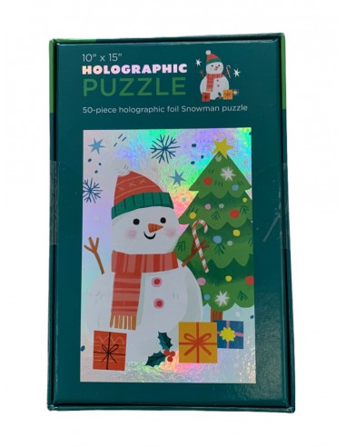 Crocodile Creek Holographic Puzzle Snowman 50pcs