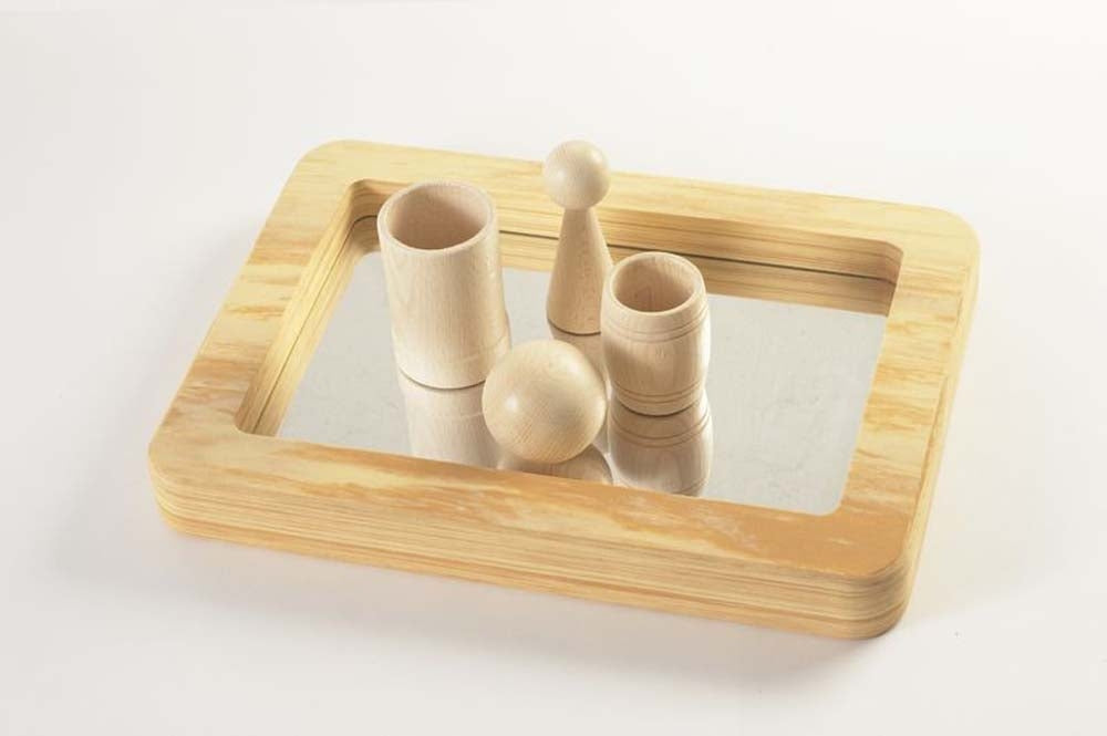 TickiT Wood Effect Softie Mirror Tray